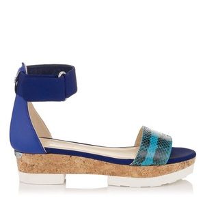 Jimmy Choo Snakeskin Platform Sandal